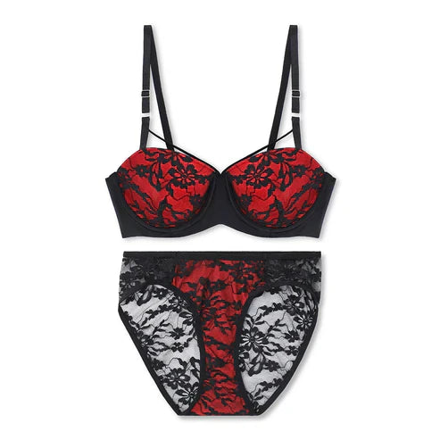 Padded Bra Set - Red Temptation