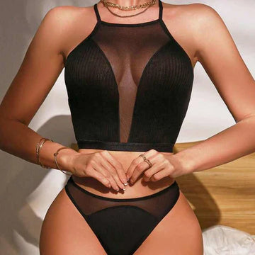 Non Padded Bra Set - Shadow Net