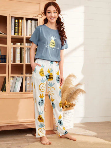 PINEAPPLE PRINTED - PJ SUIT FOR WOMEN