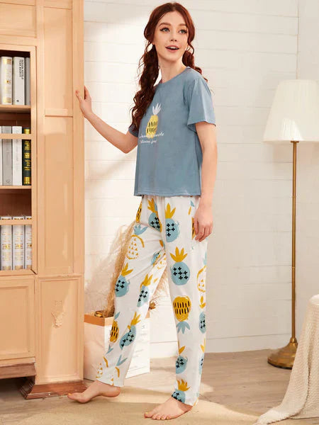 PINEAPPLE PRINTED - PJ SUIT FOR WOMEN