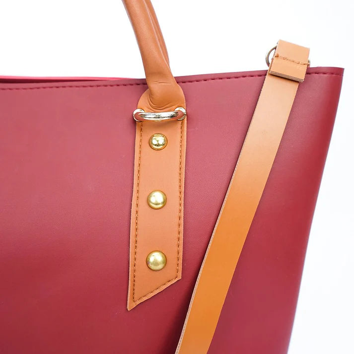 VYBE - Three Button Bag - Maroon