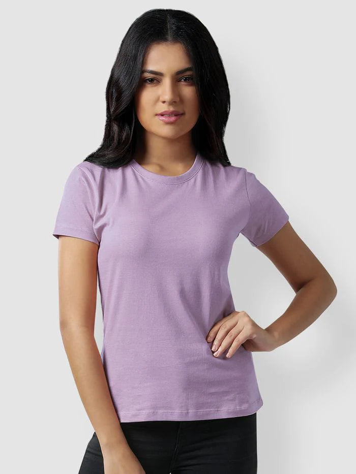 Plain Tees For Women - LILAC PURPLE