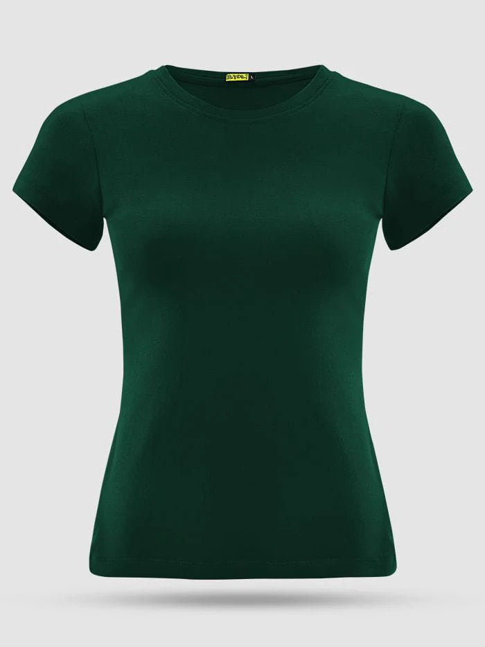 Plain Tees For Women - DARK GREEN