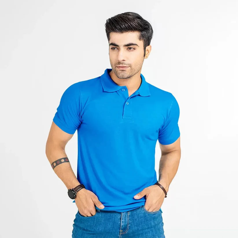 Polo T-Shirt For Men - SKY BLUE