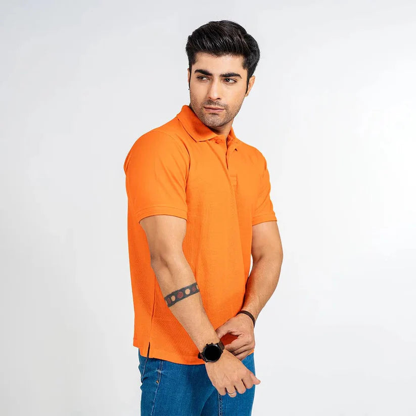 Polo T-Shirt For Men - ORANGE