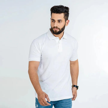 Polo T-Shirt For Men - WHITE