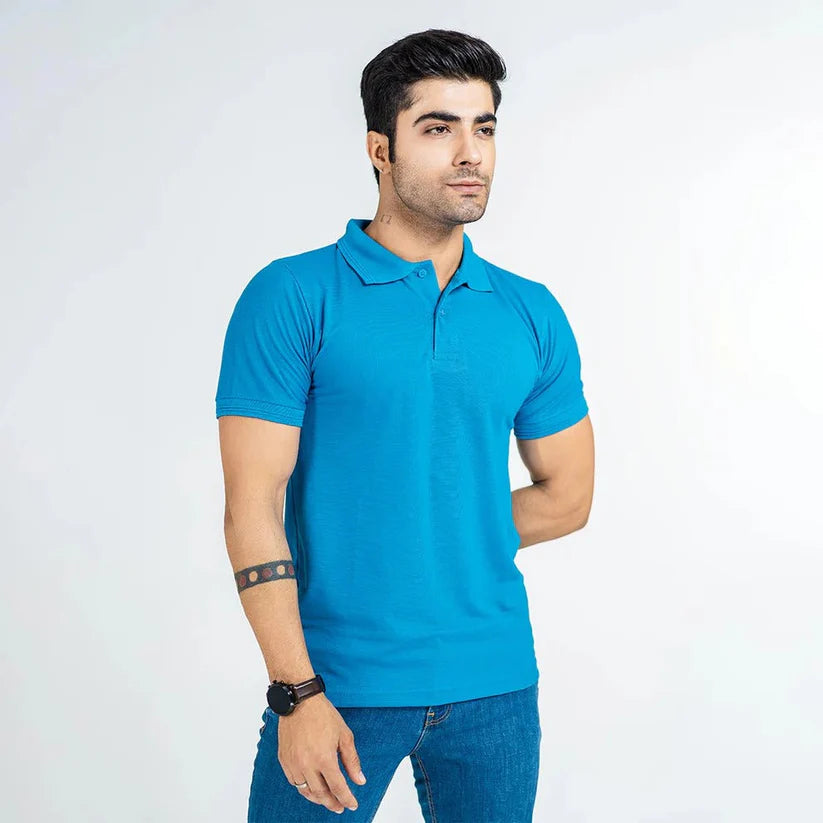 Polo T-Shirt For Men - SKY BLUE