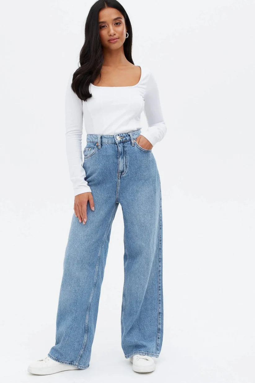 LIGHTBLUE Wide-Leg Jeans For Women