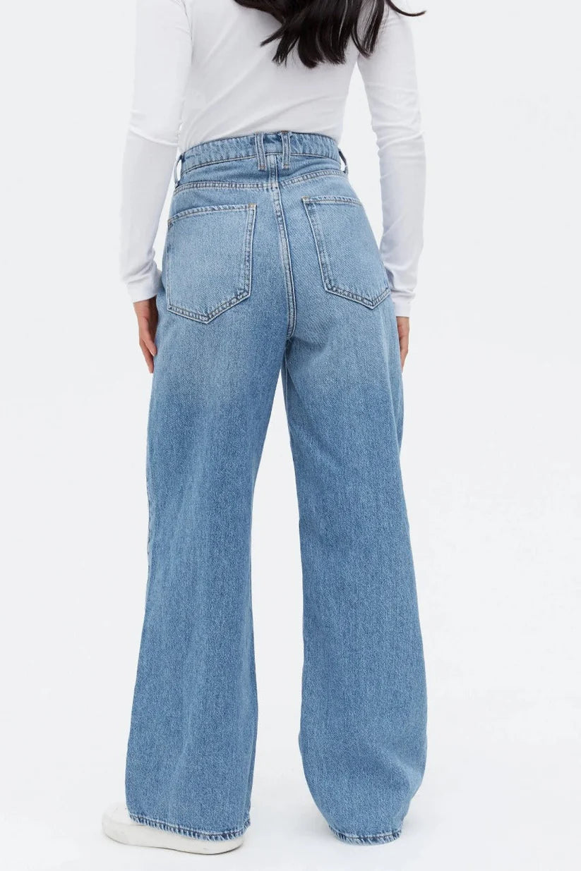 LIGHTBLUE Wide-Leg Jeans For Women