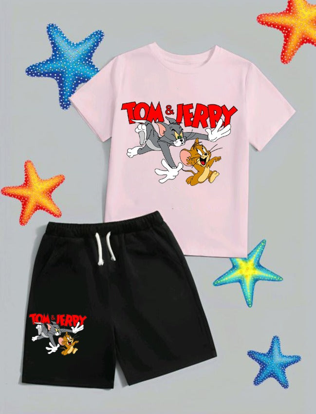 Tom & Jerry Printed T-shirt & Short Kids Wear