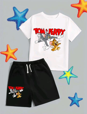 Tom & Jerry Printed T-shirt & Short Kids Wear