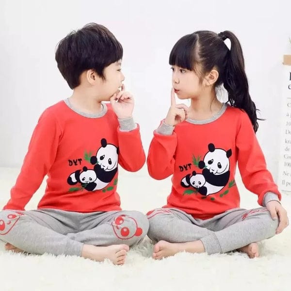 Red Panda Printed Kids Wear