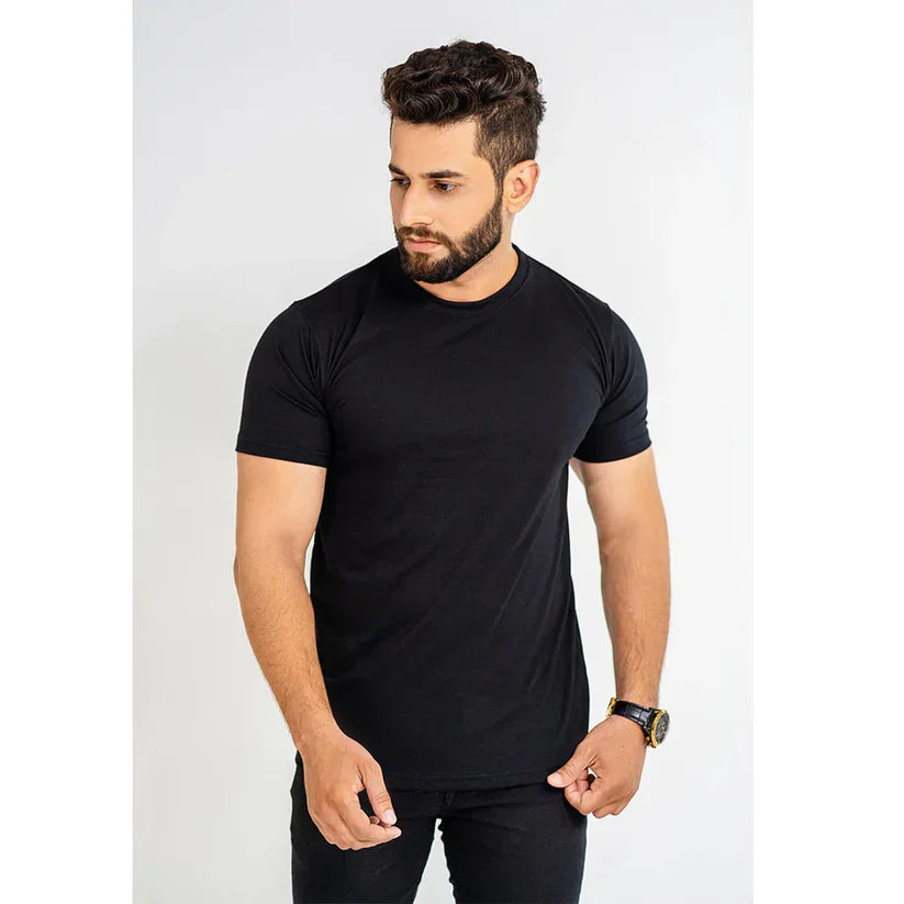 Plain Tees For Men - Black