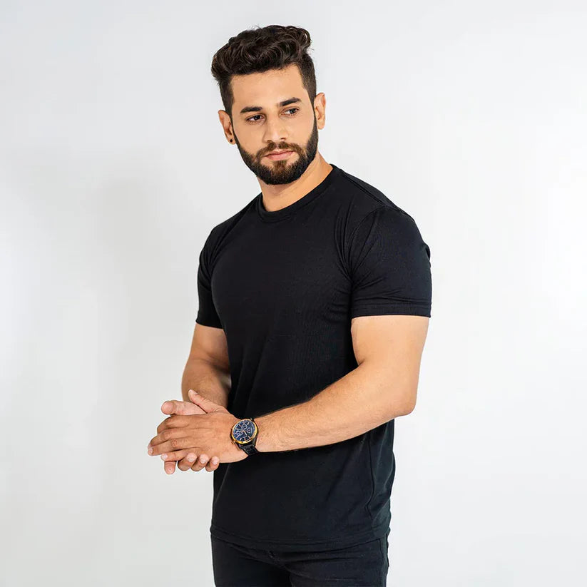 Plain Tees For Men - Black